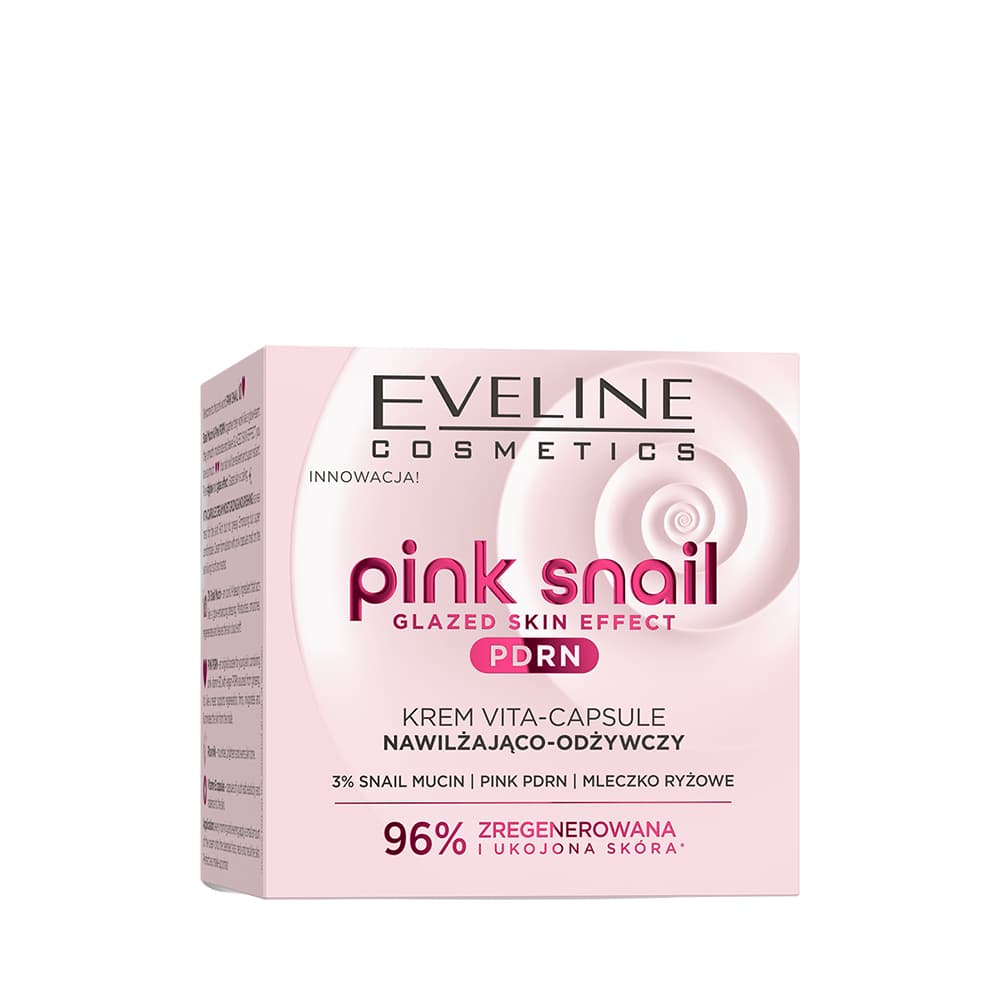 Eveline Pink Snail Glazed Skin Effect PDRN Krem Vita-Capsule Nawilżająco-Odżywczy
