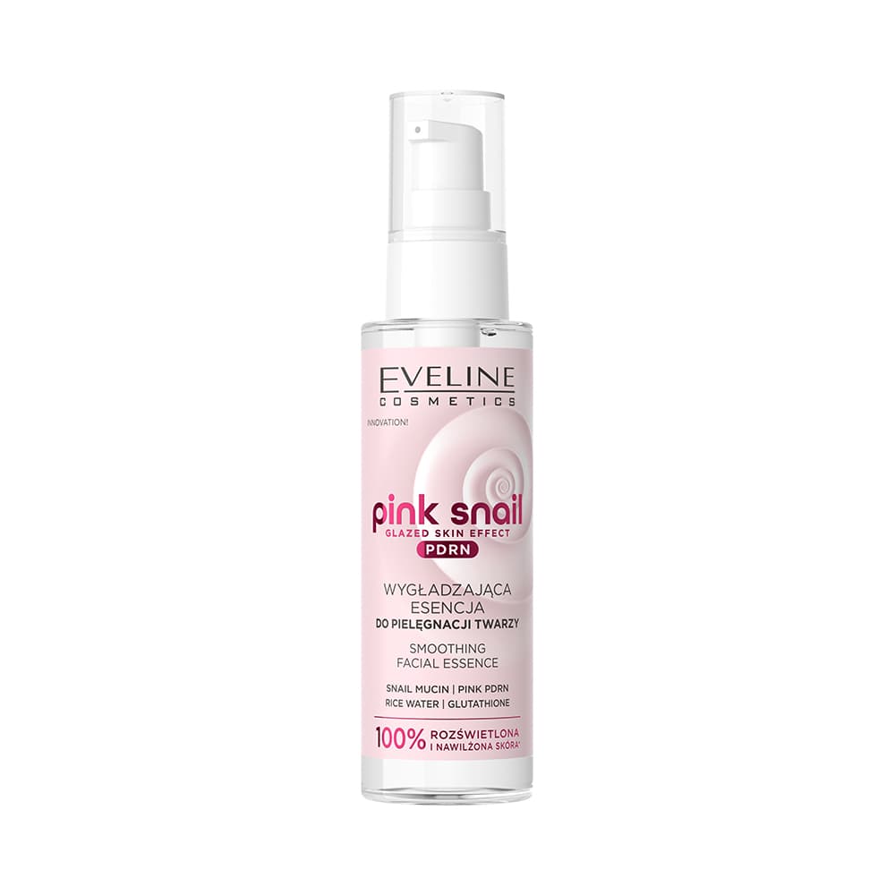 Eveline Pink Snail Glazed Skin Effect PDRN Wygładzająca Esencja do Pielęgnacji Twarzy