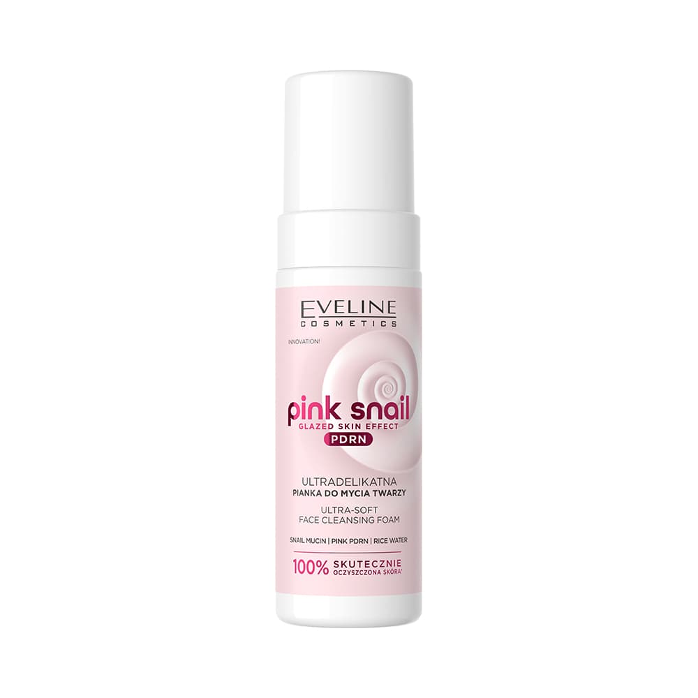 Eveline Pink Snail Glazed Skin Effect PDRN Ultradelikatna Pianka do Mycia Twarzy