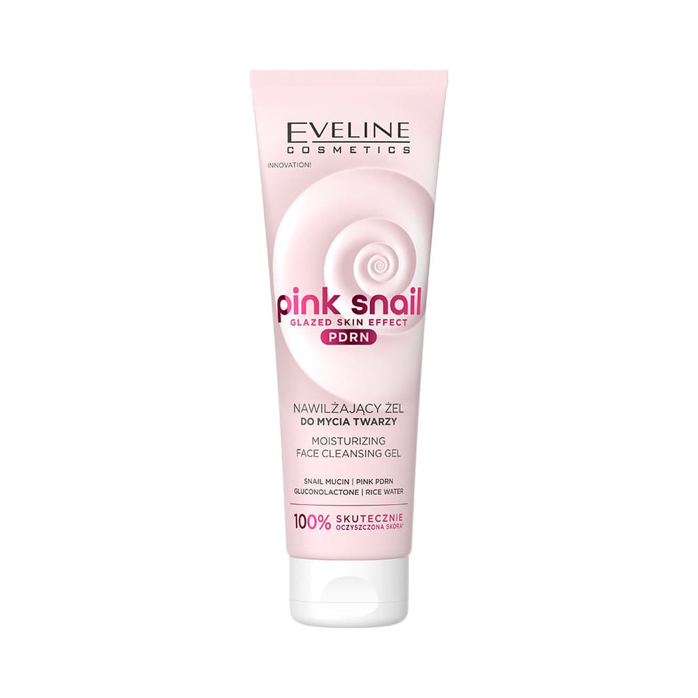 Eveline Pink Snail Glazed Skin Effect PDRN Nawilżający Żel do Mycia Twarzy