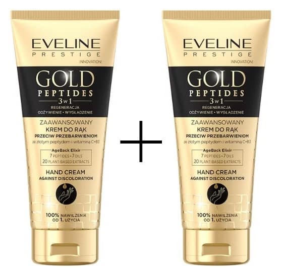 Eveline Gold Peptides 3w1 Zaawansowany Krem do Rąk Przeciw Przebarwieniom 1+1