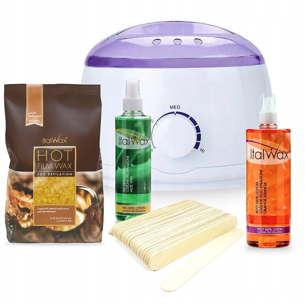 Zestaw Natural z podgrzewaczem i preparatami
