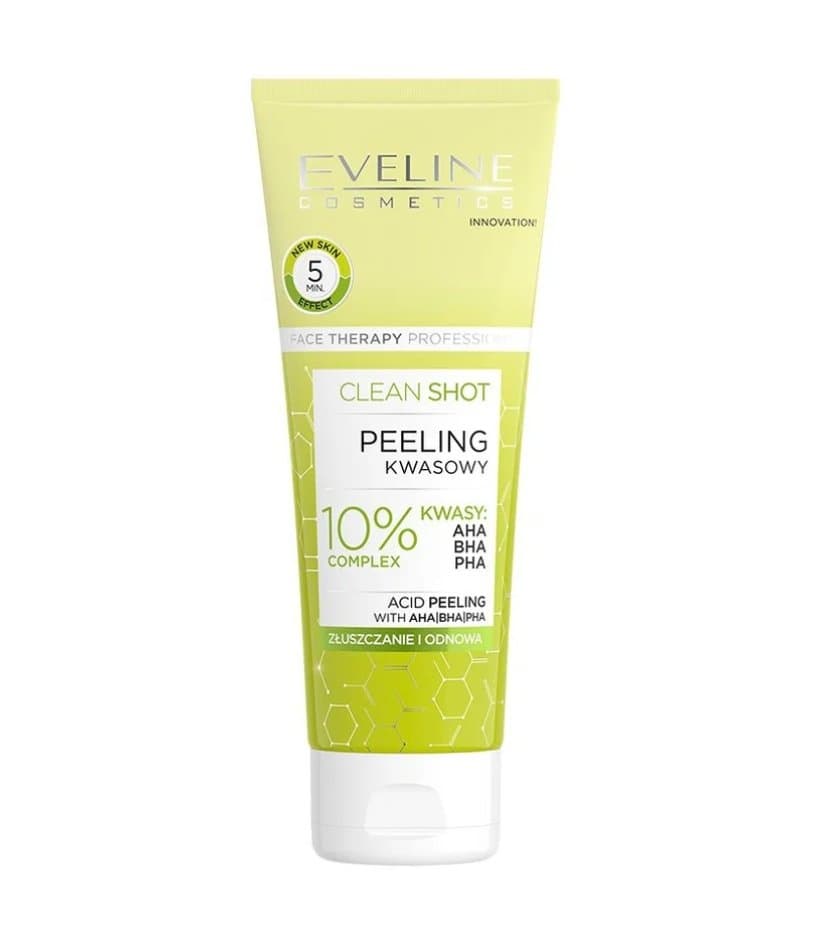 Face Therapy Professional Clean Shot peeling do twarzy kwasowy, 10% kwasy: AHA, BHA, PHA