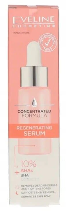 skoncentrowane serum regenerujące z 10% kwasów AHA i BHA
