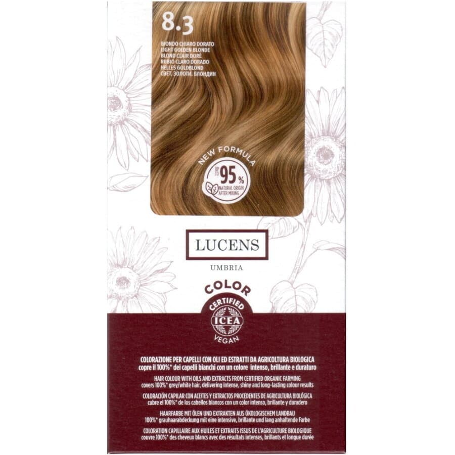 Lucens Umbria trwała farba do włosów 7.05 — ciepły blond