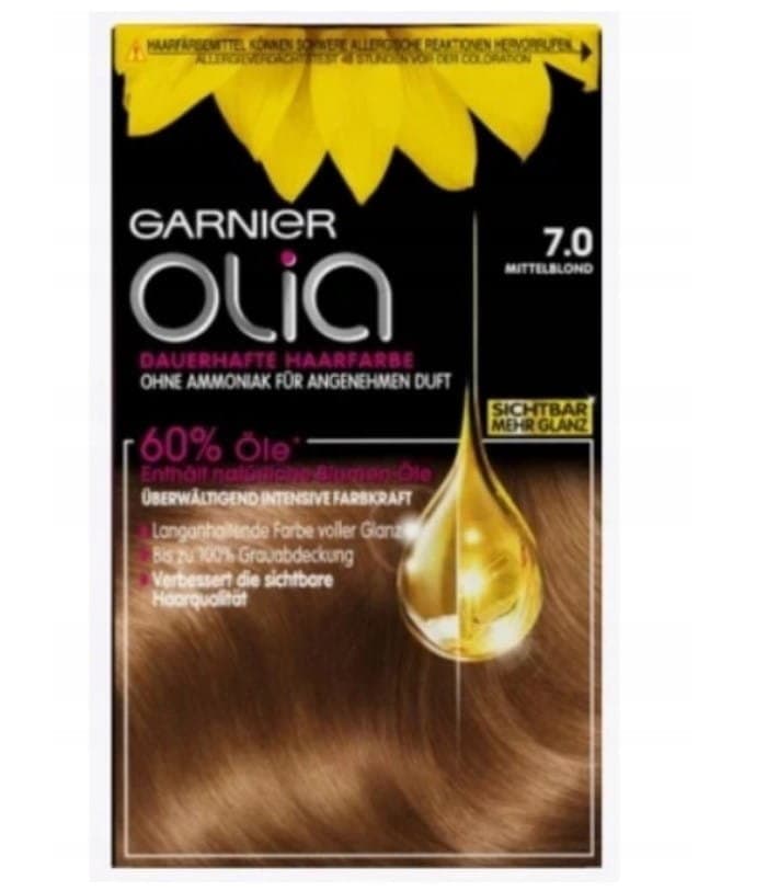 Farba do włosów Olia 7.0 średni blond