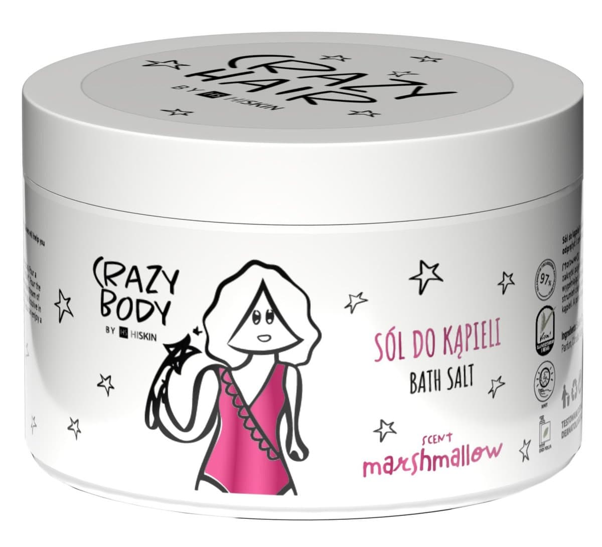 Crazy Body — sól do kąpieli Marshmallow