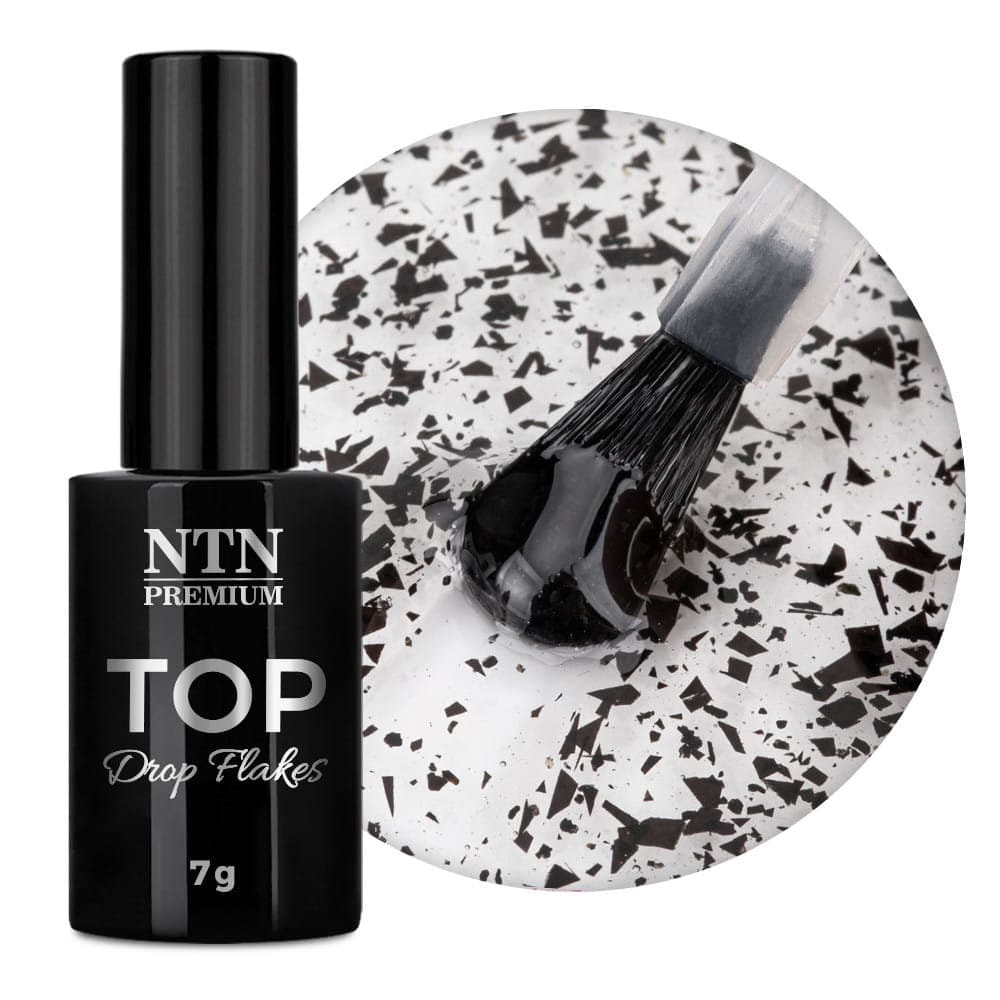 Drop Flakes Eggshell – top z czarnymi płatkami