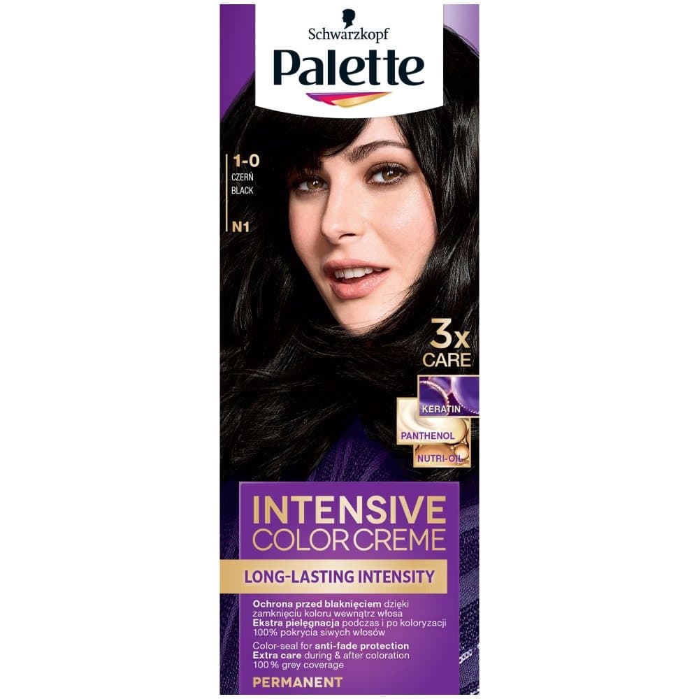 Intensive Color Creme, krem koloryzujący N1 - Czerń