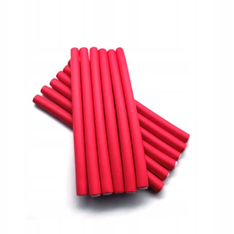 Papiloty z pianki — 12 mm, czerwony
