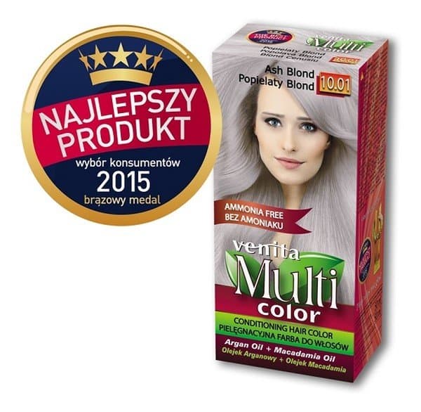 Multi Color, farba do włosów, 10.01 Popielaty Blond