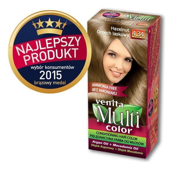 Multi Color, farba do włosów, 4.34 Orzech Laskowy
