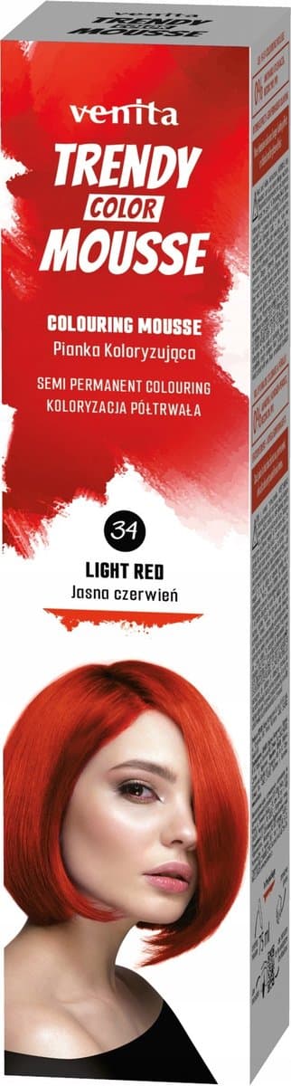 Trendy Color toner w saszetce 34 Jasna Czerwień