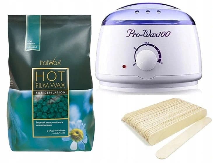 Zestaw Azulene z podgrzewaczem Pro-Wax i szpatułkami