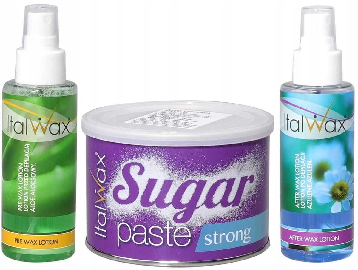 Sugar Paste Strong — zestaw z płynami przed i po depilacji