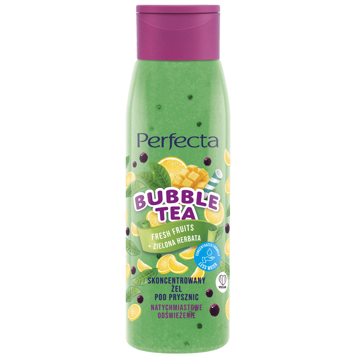 Bubble Tea Skoncentrowany żel pod prysznic Fresh Fruits + Zielona Herbata