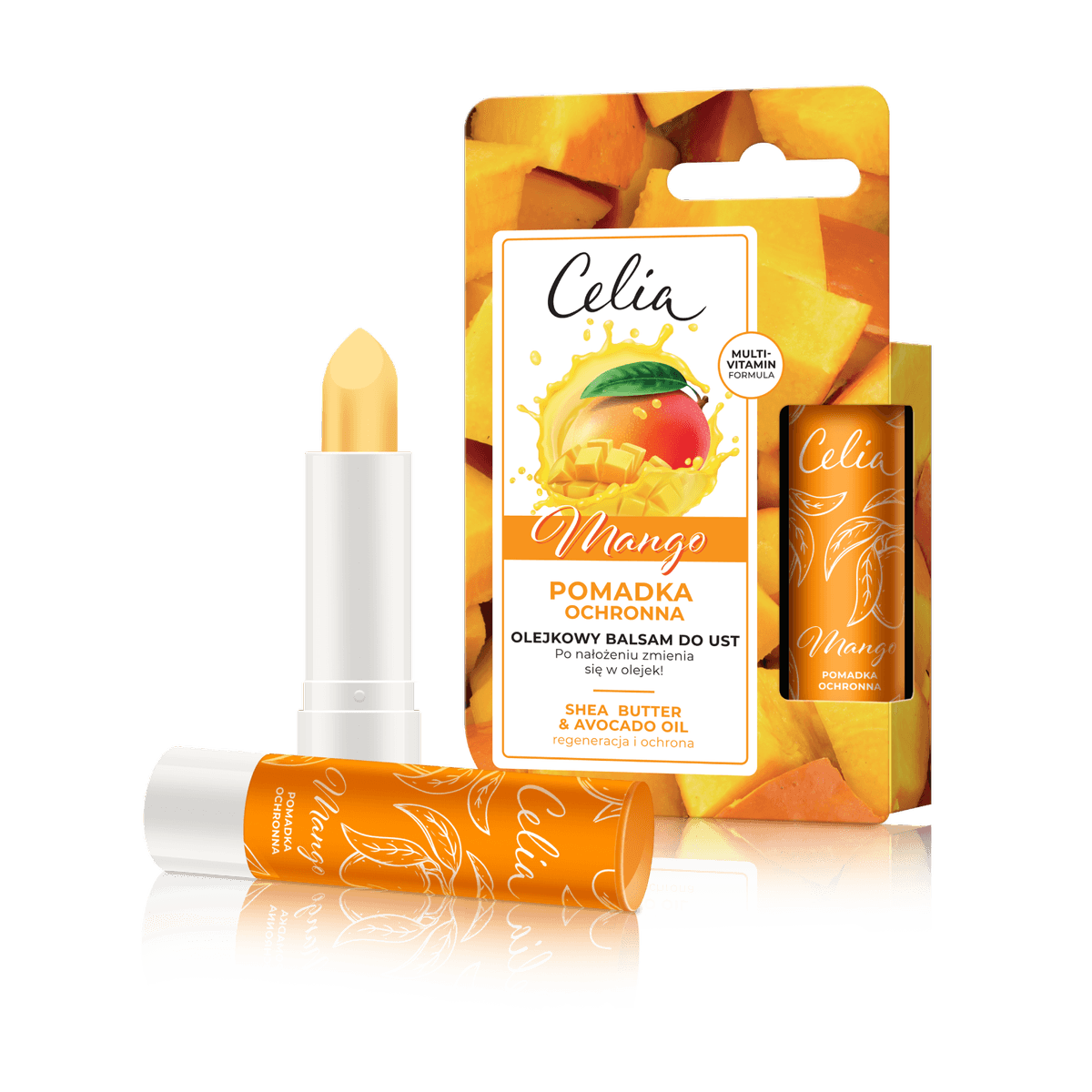olejkowy balsam do ust Mango z masłem shea i olejem z awokado