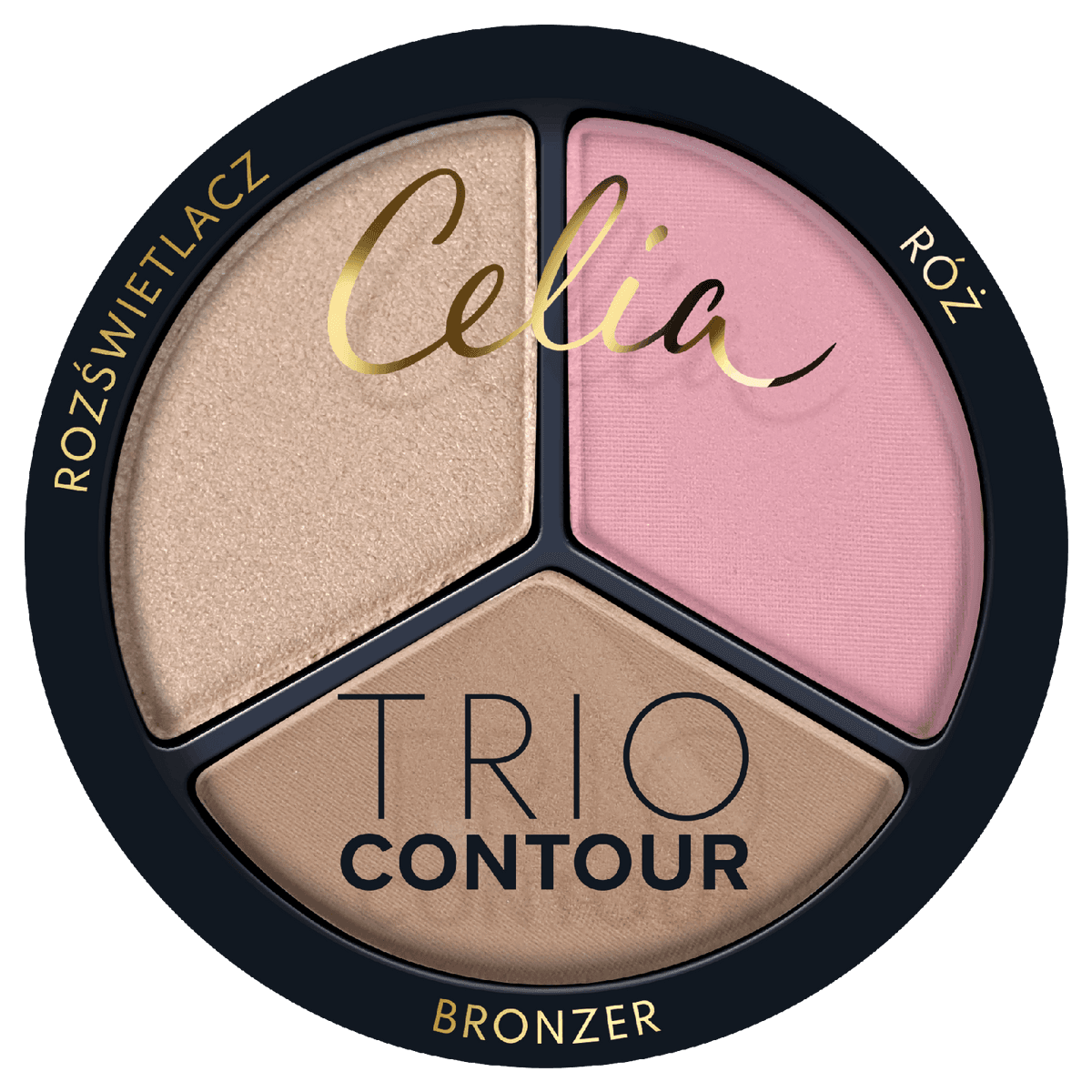 Trio Contour zestaw do konturowania twarzy w pudrze 01