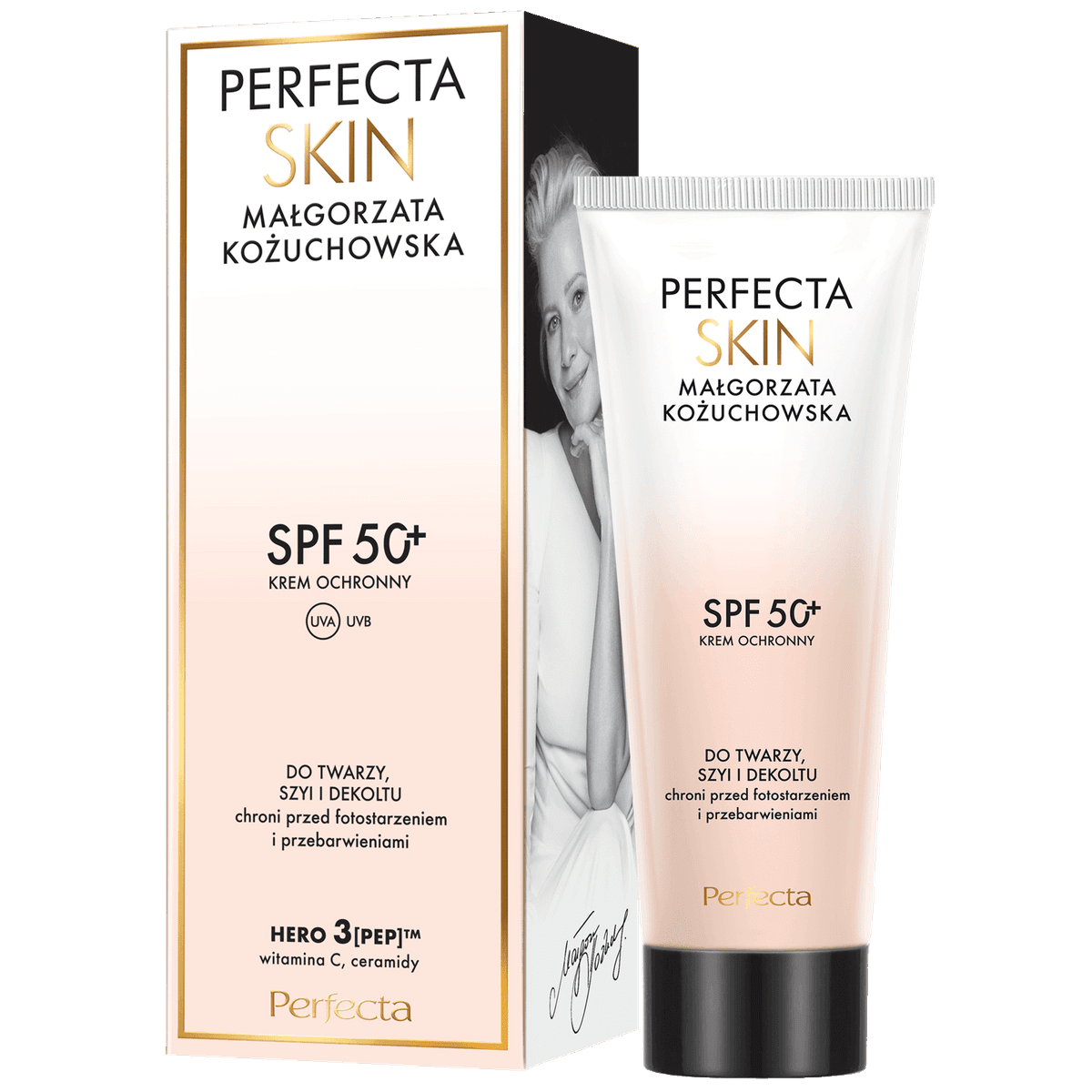 Skin Małgorzata Kożuchowska krem ochronny SPF 50+ do twarzy, szyi i dekoltu