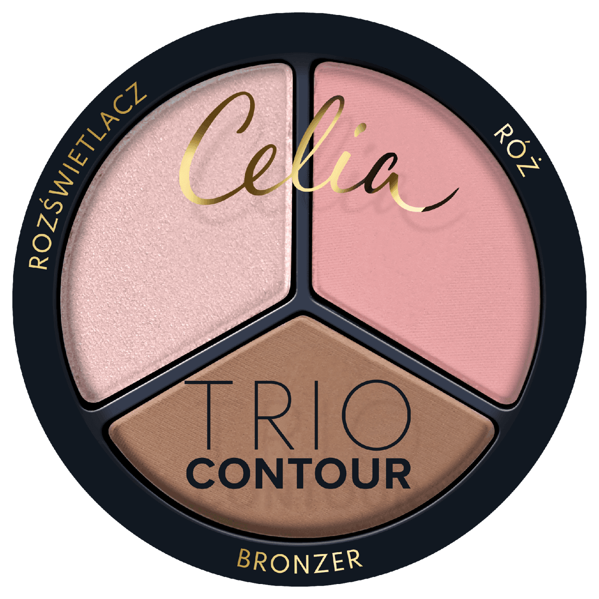 Trio Contour zestaw do konturowania twarzy w pudrze 03