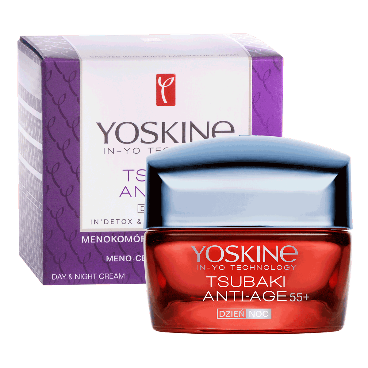 Tsubaki Anti-Age krem przeciwzmarszczkowy do twarzy na dzień i noc 55+ z olejem Tsubaki, Fibro-Collagen i kwasem ferulowym