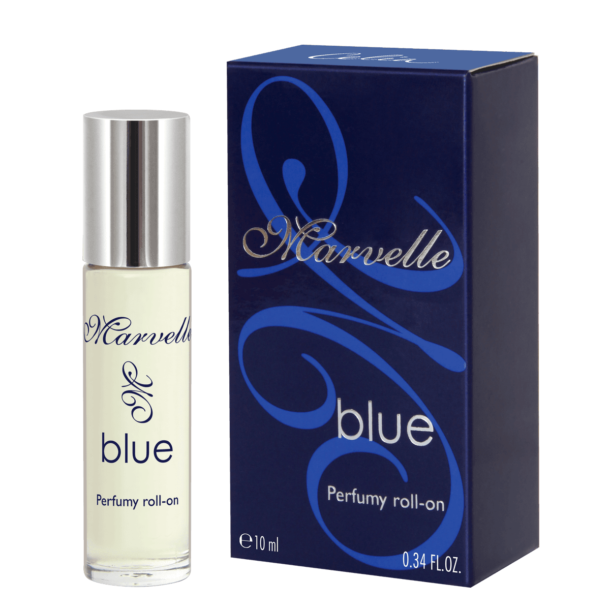Marvelle Blue perfumy roll-on kwiatowe z nutami róży i jaśminu