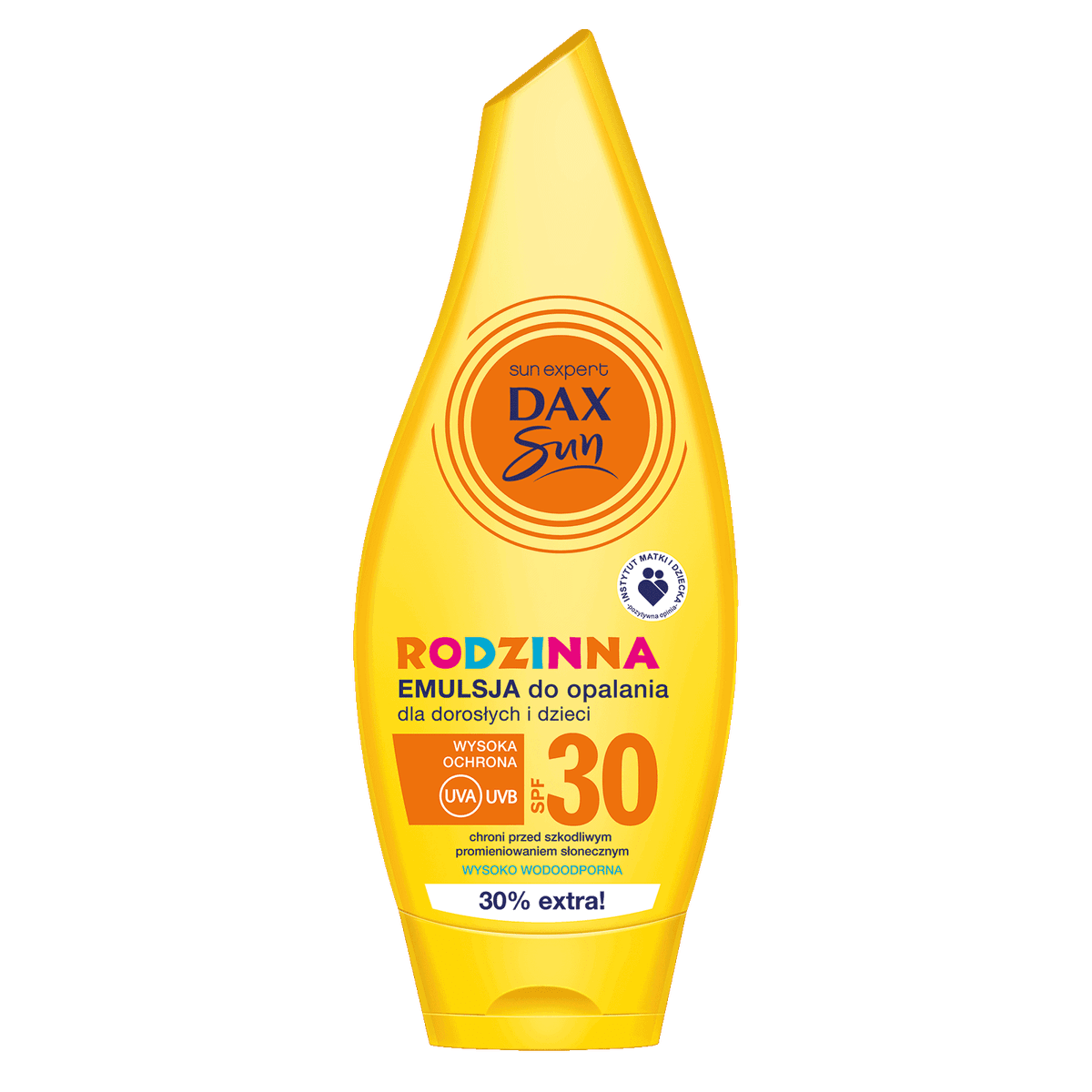 rodzinna emulsja do opalania dla dorosłych i dzieci SPF 30 z D-pantenolem, gliceryną i bawełną