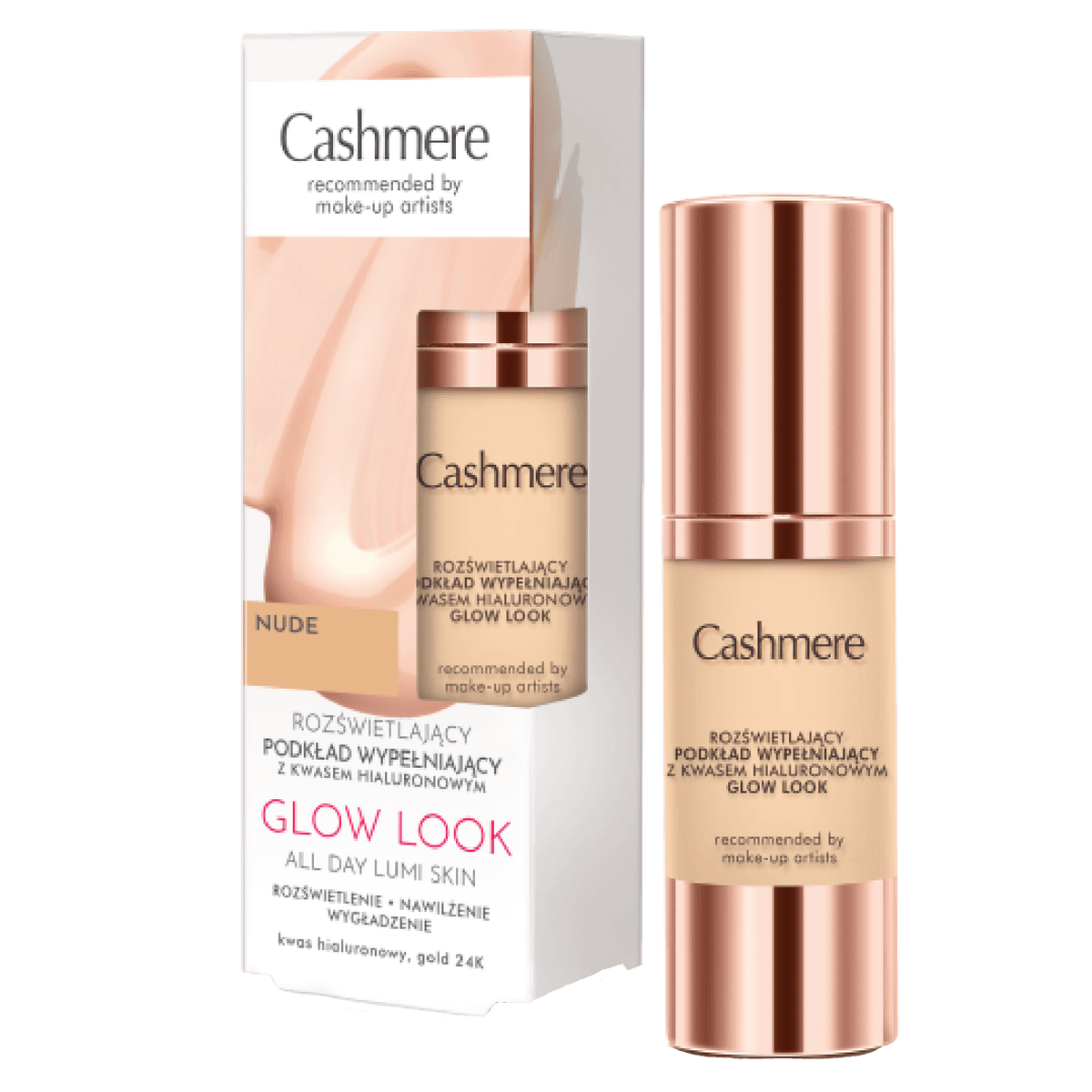 Glow Look Rozświetlający podkład wypełniający z kwasem hialuronowym Nude