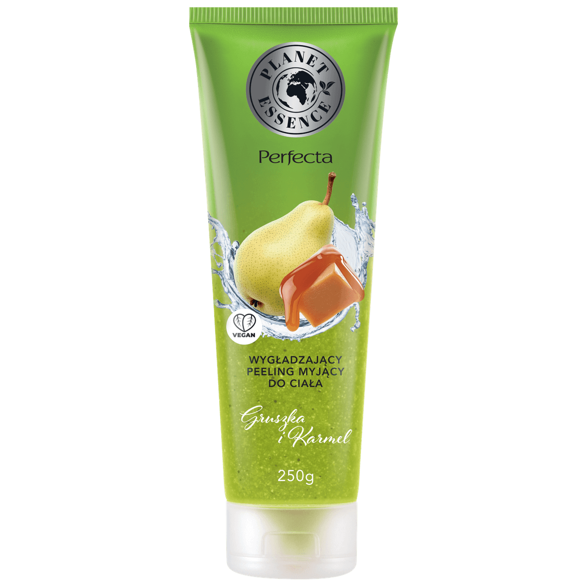 Planet Essence Wygładzający peeling myjący do ciała Gruszka i Karmel