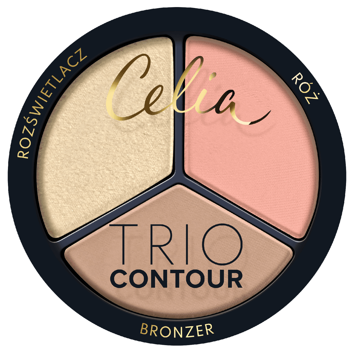 Trio Contour zestaw do konturowania twarzy w pudrze 02