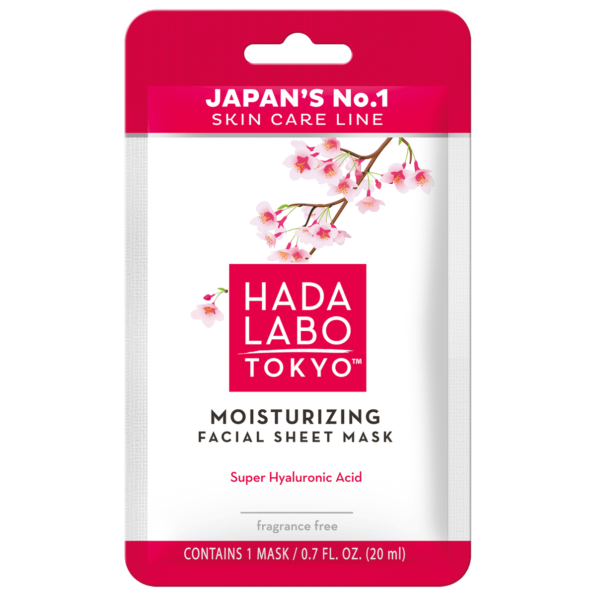 White głęboko nawilżająca maska na tkaninie z Super Hyaluronic Acid™ i Macro HA kwasem hialuronowym
