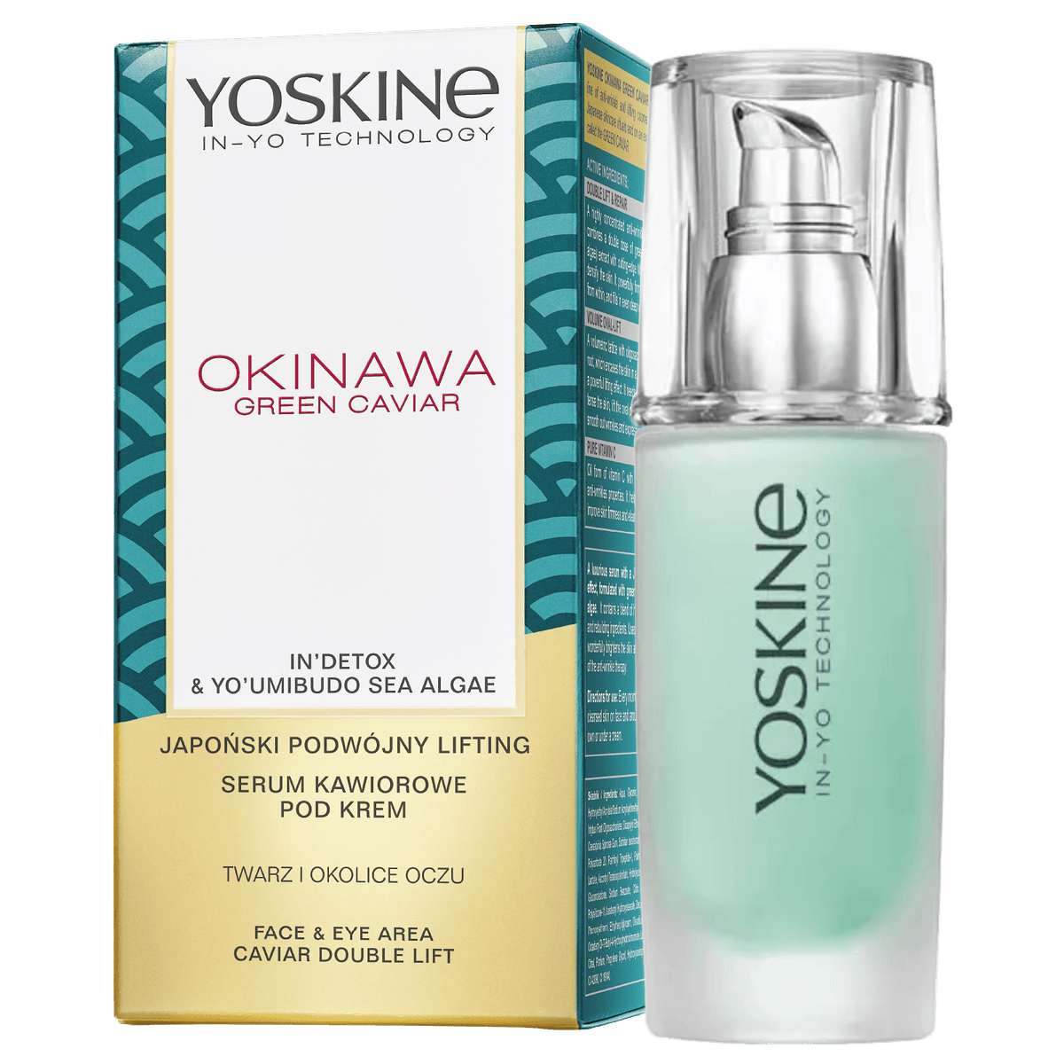 Okinawa Green Caviar serum do twarzy z zielonym kawiorem, witaminą C, peptydami i korzeniem cykorii