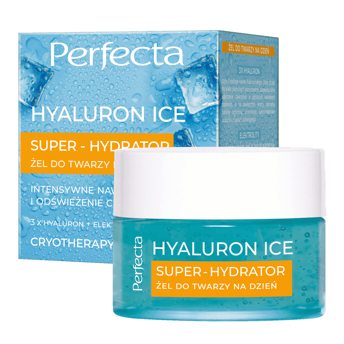 Hyaluron Ice krem-żel do twarzy na dzień 3x Hyaluron + elektrolity, intensywne nawilżenie i odświeżenie cery