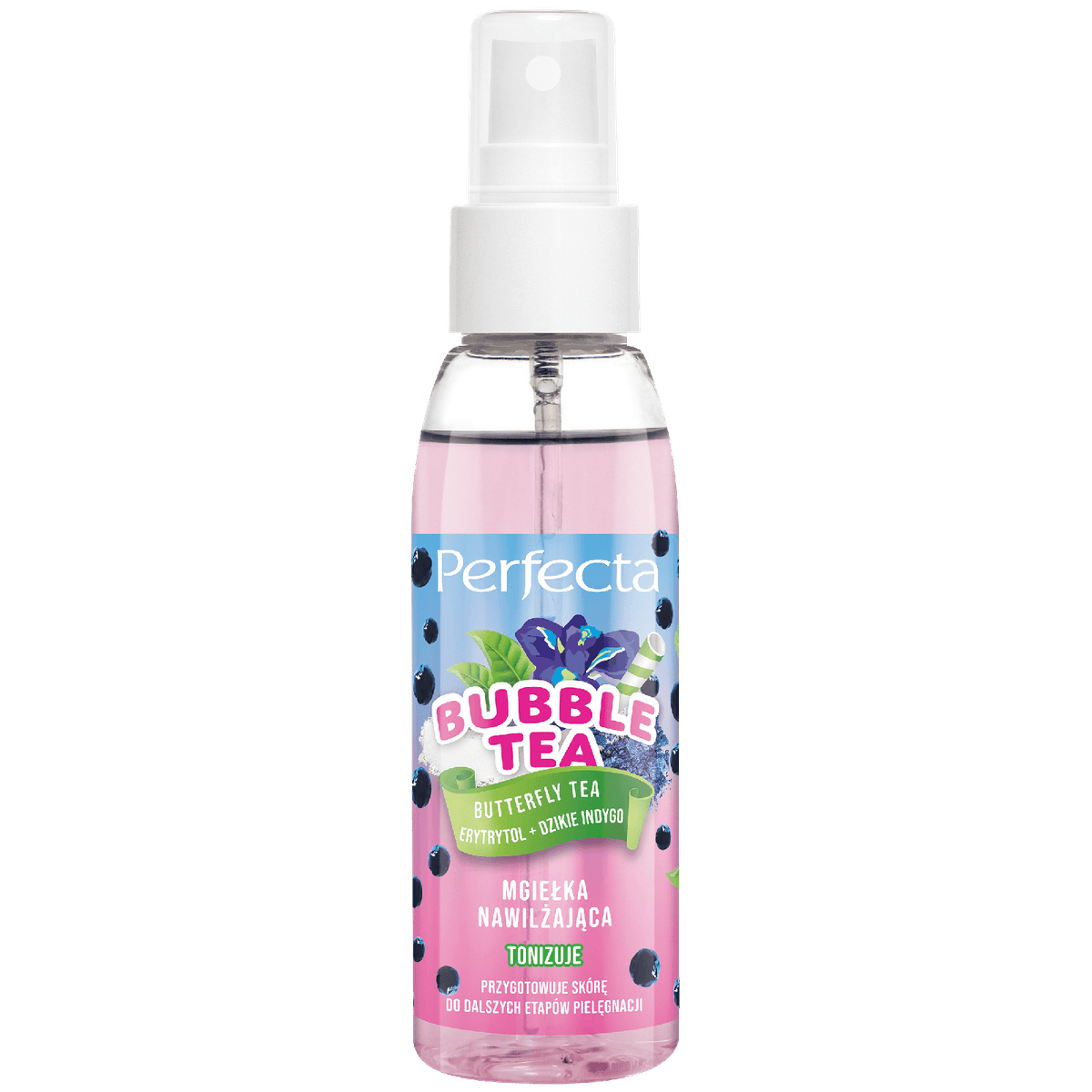 Bubble Tea Mgiełka nawilżająco-tonizująca Butterfly Tea, Erytrytol + Dzikie Indygo