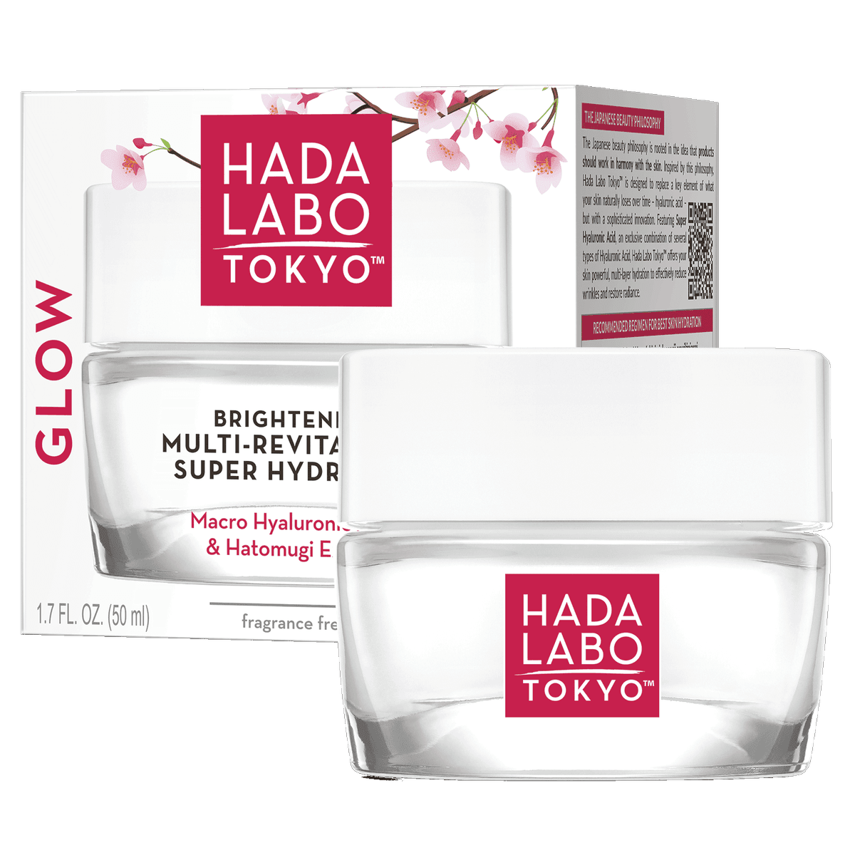 Glow Skin rozświetlający multi-rewitalizujący hydrożel do twarzy na dzień i noc z Nano i Makro kwasem hialuronowym, kwasem traneksamowym i ekstraktem Hatomugi