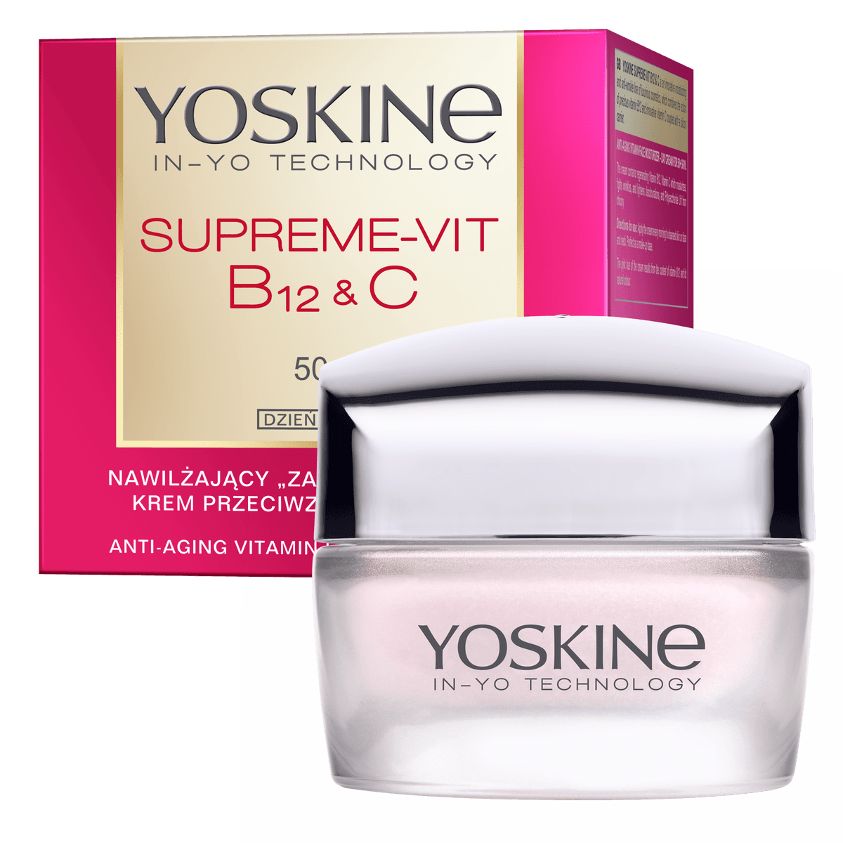 Supreme-Vit B12 + C krem na dzień 50+ z witaminą B12, witaminą C, liftingiem z cykorii, skwalanem