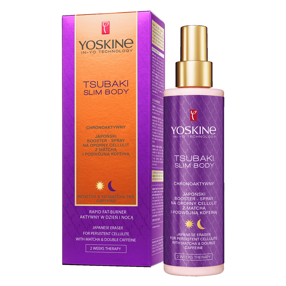 Tsubaki Slim Body japoński spray na cellulit z olejem Tsubaki, kofeiną, matchą i algami