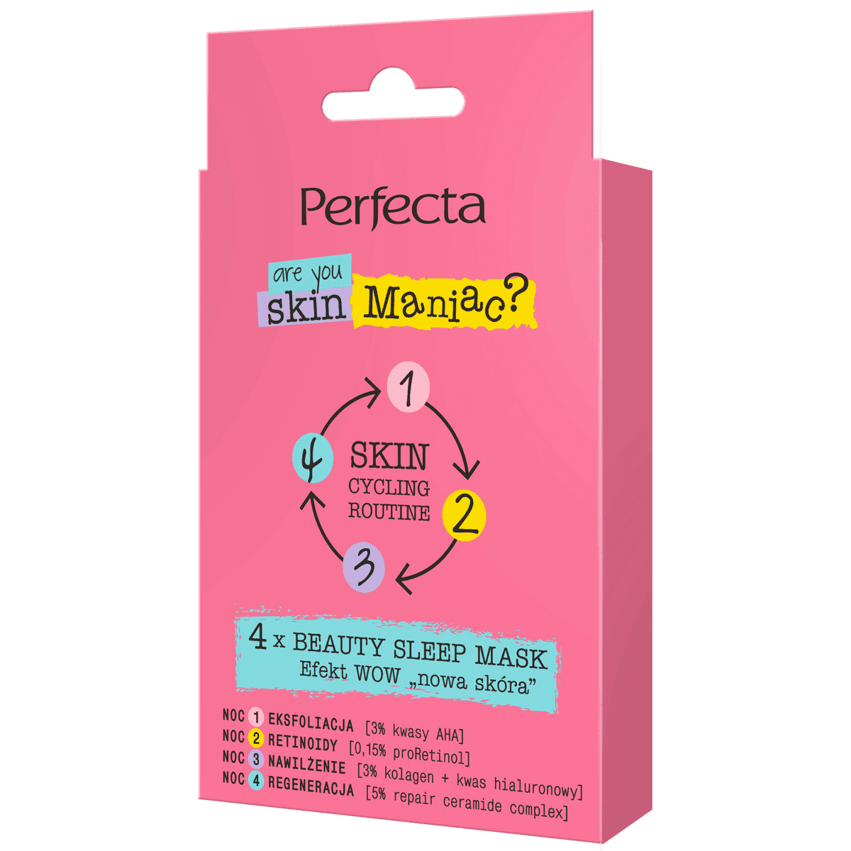 Skin Cycling Routine ZESTAW 4 x Beauty Sleep Mask Efekt WOW ,,nowa skóra"