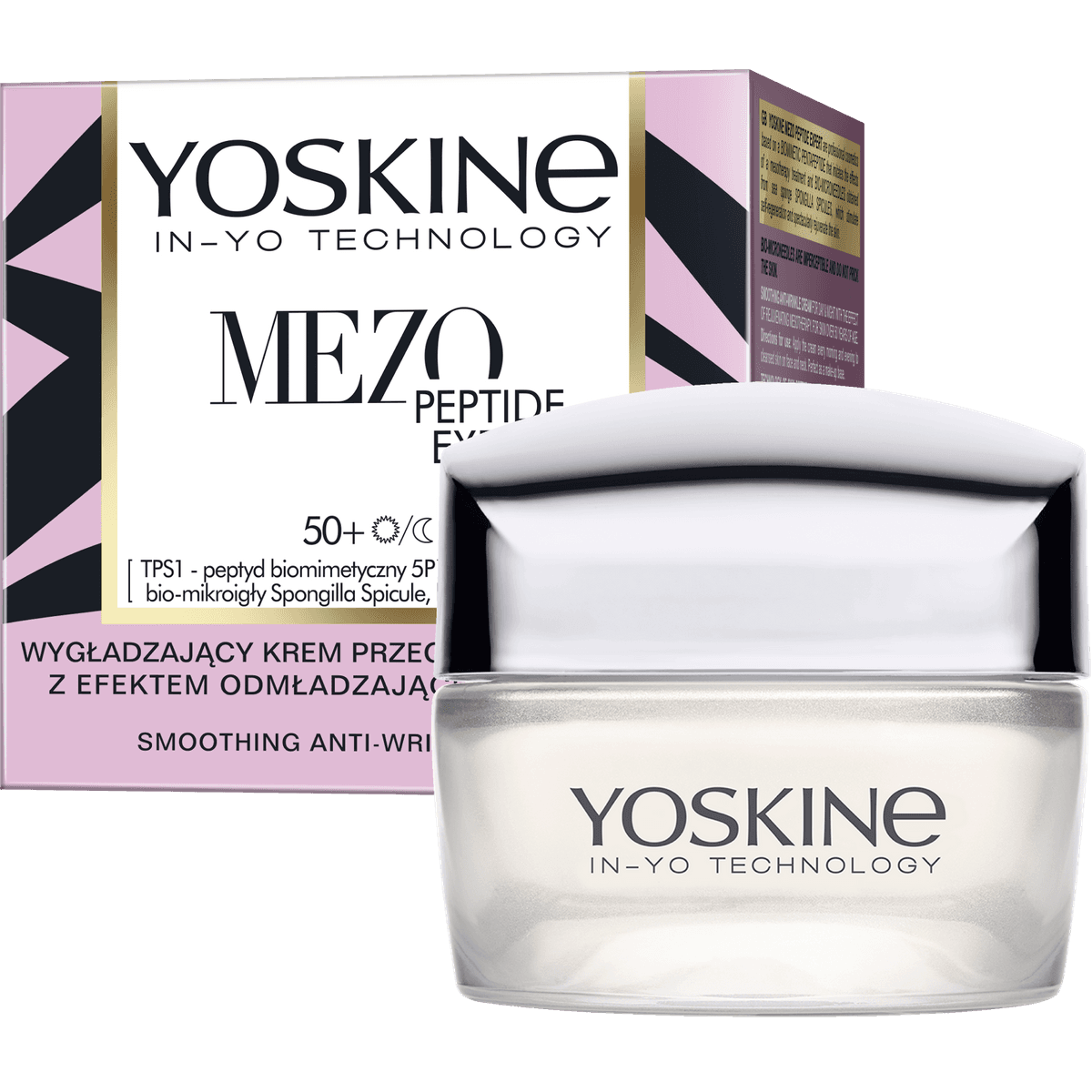 Mezo Peptide Expert wygładzający krem przeciwzmarszczkowy 50+ na dzień i noc z peptydem biomimetycznym 5P™, bio-mikroigłami i technologią TPS 1
