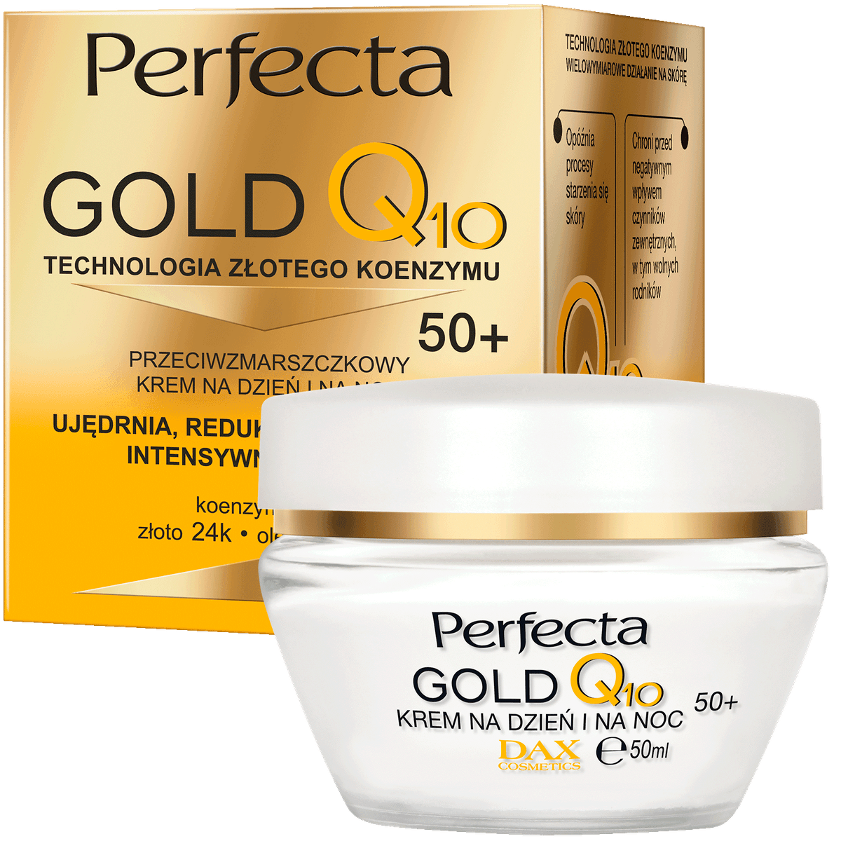 Gold Q10 Przeciwzmarszczkowy krem do twarzy na dzień i na noc 50+