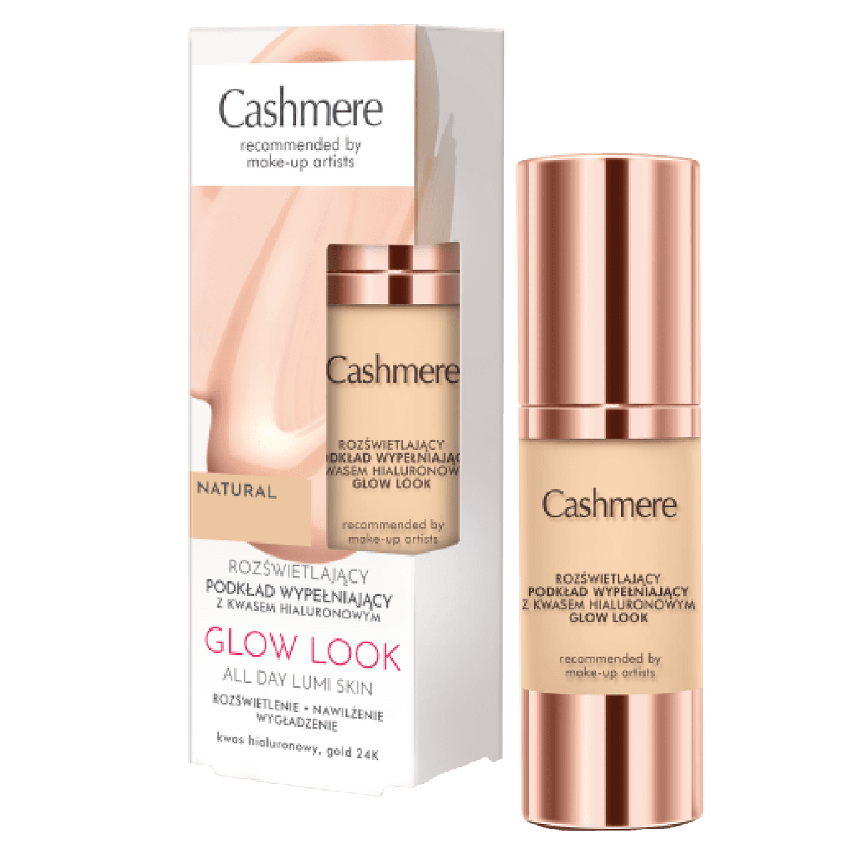 Glow Look Rozświetlający podkład wypełniający z kwasem hialuronowym Beige