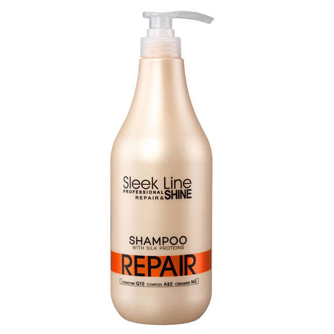 Sleek Line Repair Shampoo - Szampon z jedwabiem do włosów zniszczonych