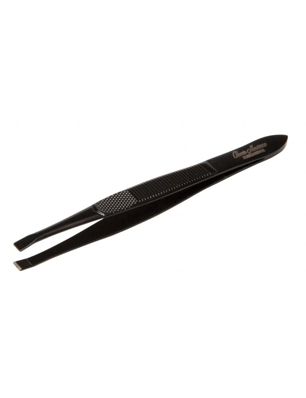 Pęseta skośna BLACK teflon dł. 9cm Classic Manicure