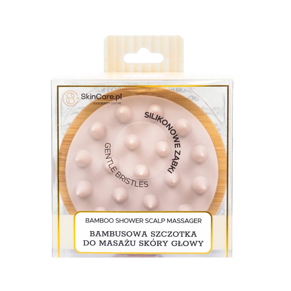 Bambusowa szczotka do masażu skóry głowy