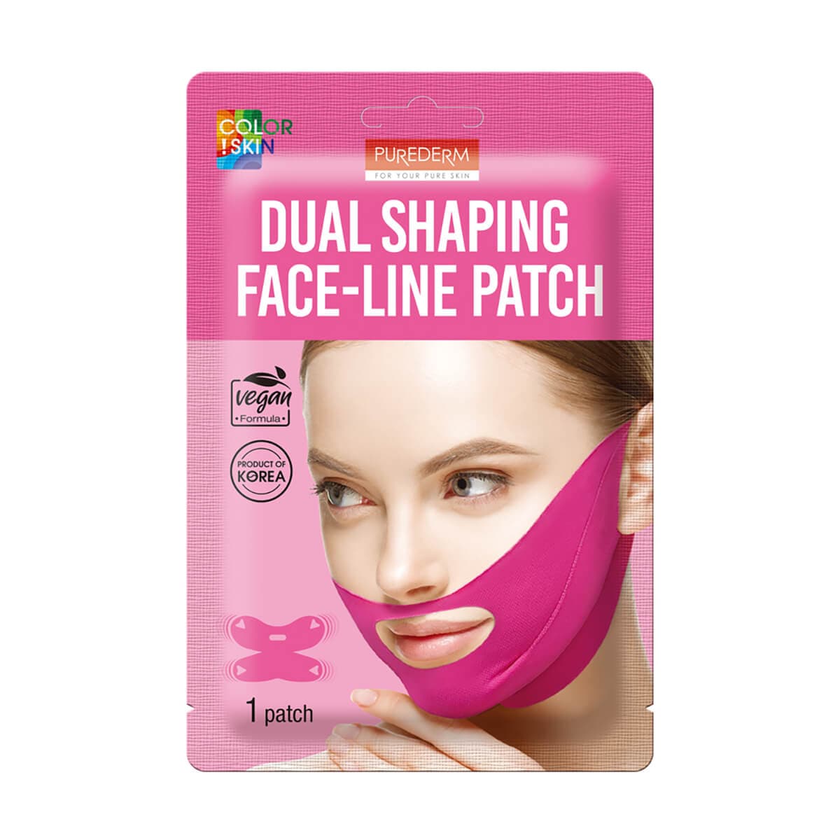 Wegańska modelująca maseczka na podbródek PUREDERM Dual Shaping
