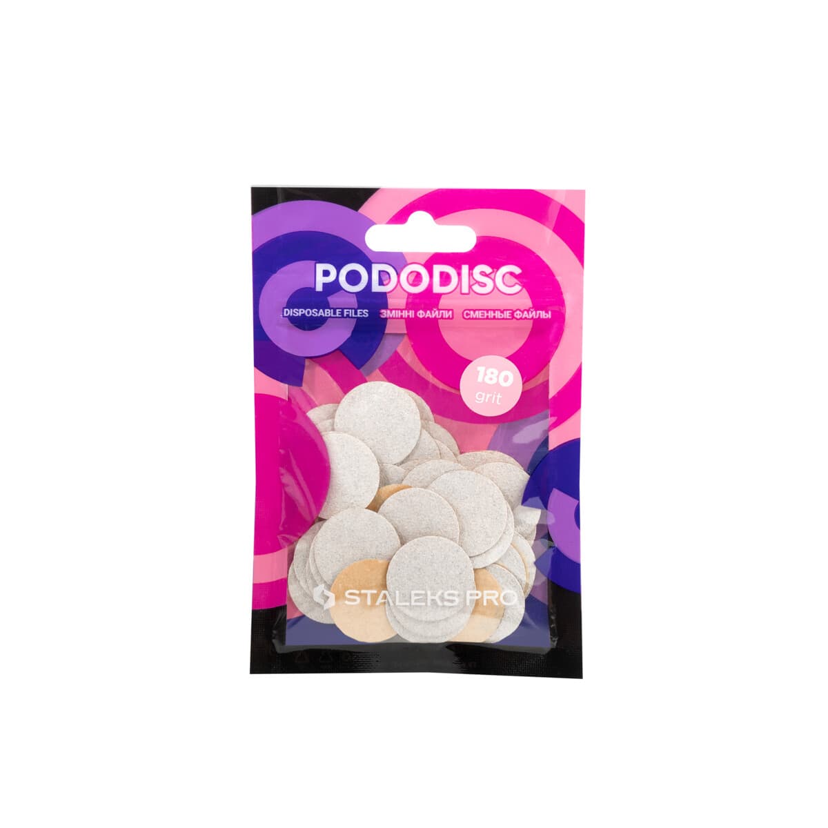 Wymienne pilniki białe do pedicure dysku PODODISC M EXPERT 100 grit () PDF-20-180W