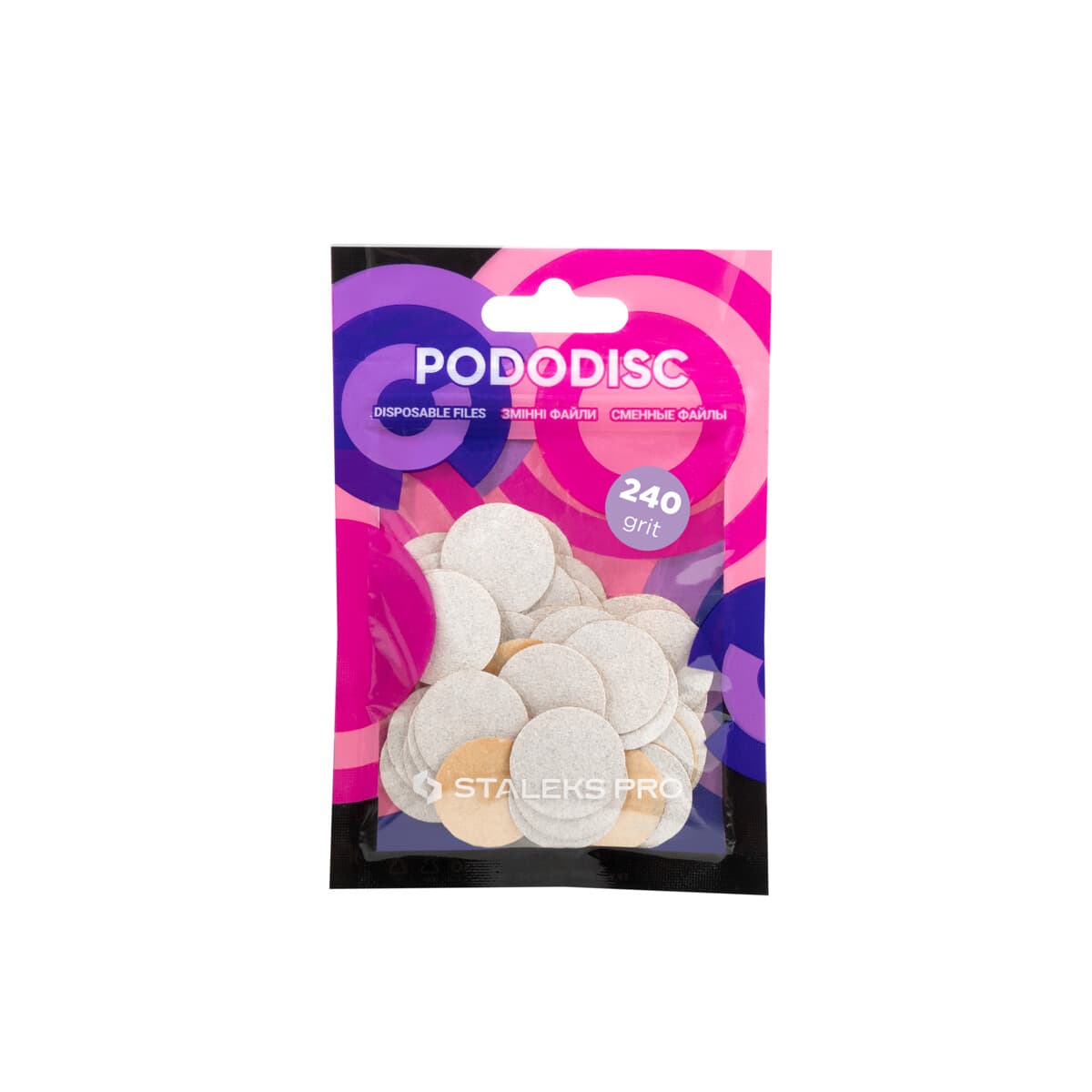 Wymienne pilniki białe do pedicure dysku PODODISC M EXPERT 240 grit () PDF-20-240W