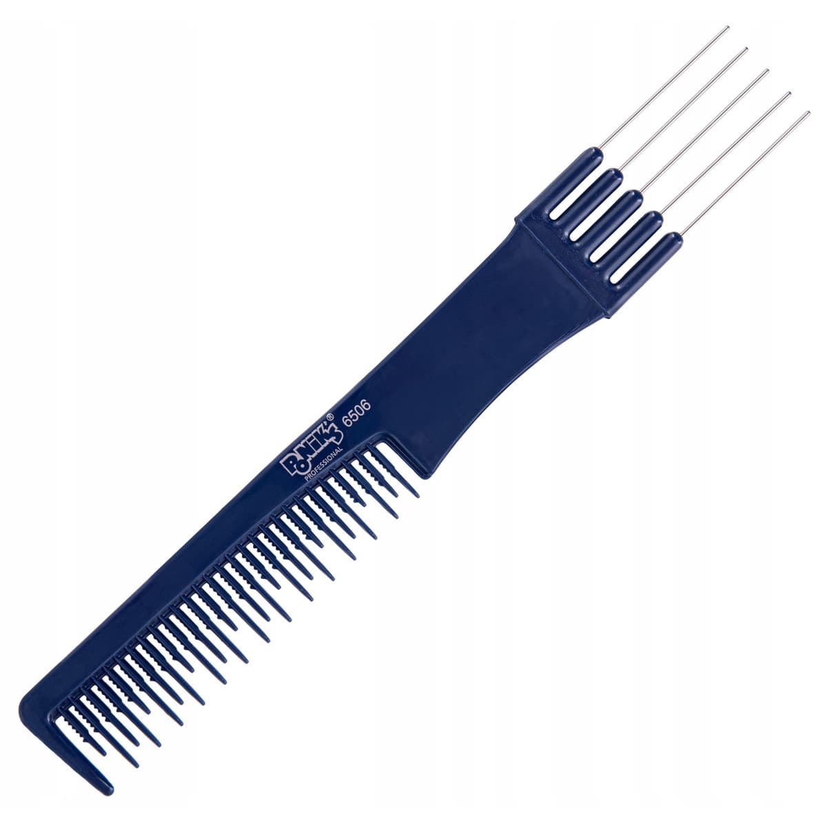 Grzebień Ponik's niebieski Do Tapirowania metalowy widelec DG6506