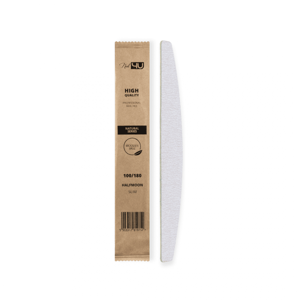 4u Nails Pilnik slim Natural łódka 100/180