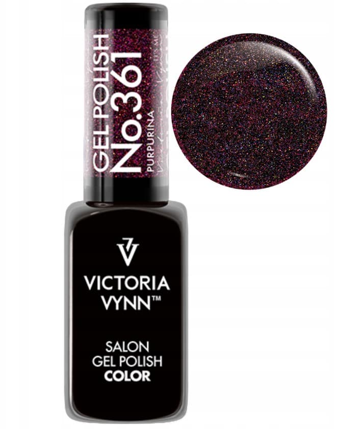 Gel Polish Color Lakier hybrydowy 361 Purpurina
